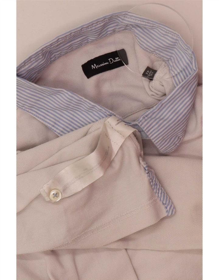 Massimo Dutti Polo Homme 2XL Blanc Coton