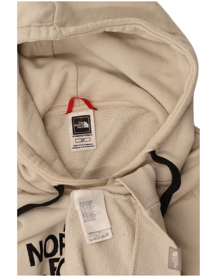 THE NORTH FACE Pull à capuche graphique pour femme UK 10 Petit coton blanc cassé