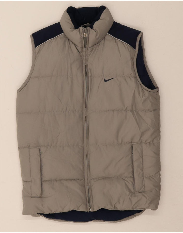 Nike Garçon Gilet Rembourré 10-11 ans Gris Moyen Colorblock Polyester