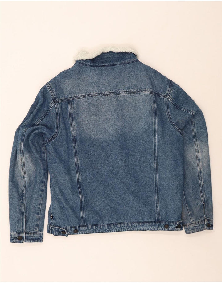 BRANDIT Veste en jean Sherpa pour homme UK 40 Large Bleu Coton