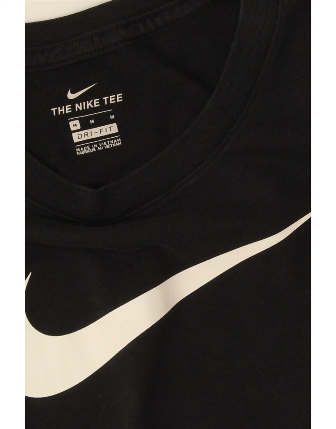 Nike Dri Fit Graphic T-shirt pour femme UK 14 Noir moyen