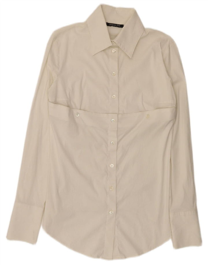 Patrizia Pepe Chemise Femme UK 12 Medium Blanc