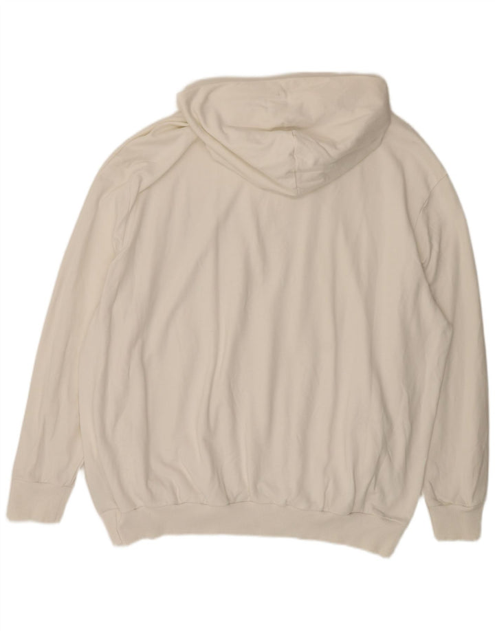 Calvin Klein Pull à capuche graphique pour homme 3XL en coton blanc cassé