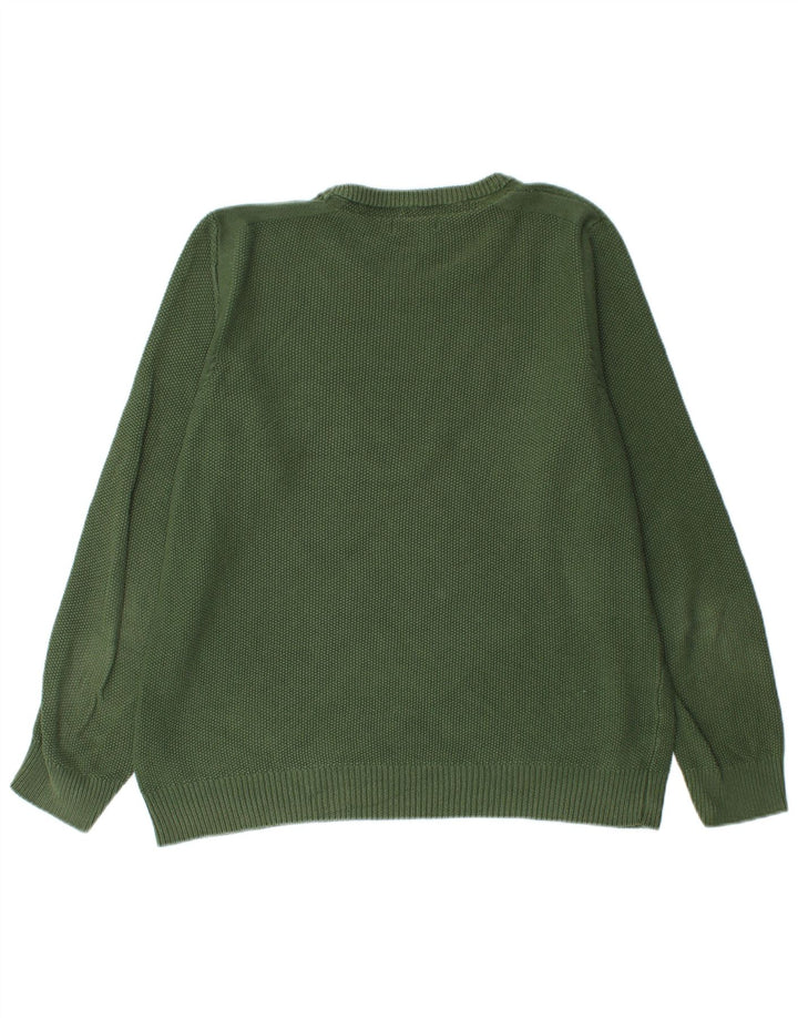 MISTRAL Pull à col rond pour homme en coton vert grand