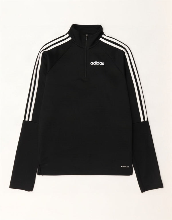 Adidas Hommes Aeroready Zip Neck Pull Survêtement Top XS Noir Polyester