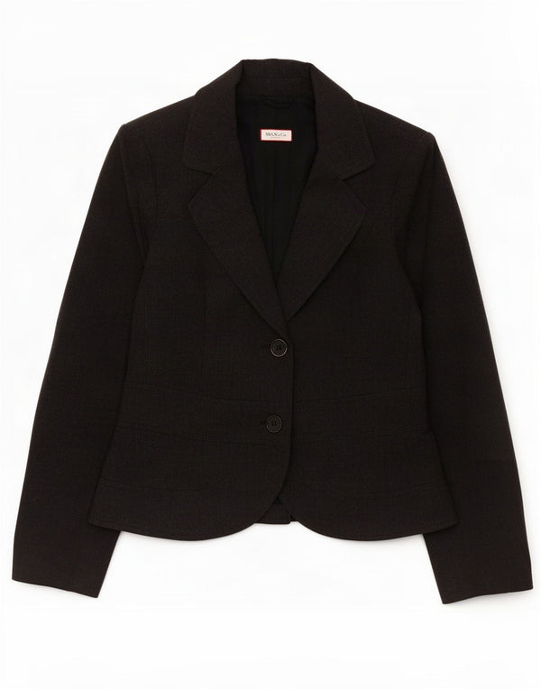 Max & Co. Veste Blazer 2 Boutons Femme UK 12 Laine Gris Moyen