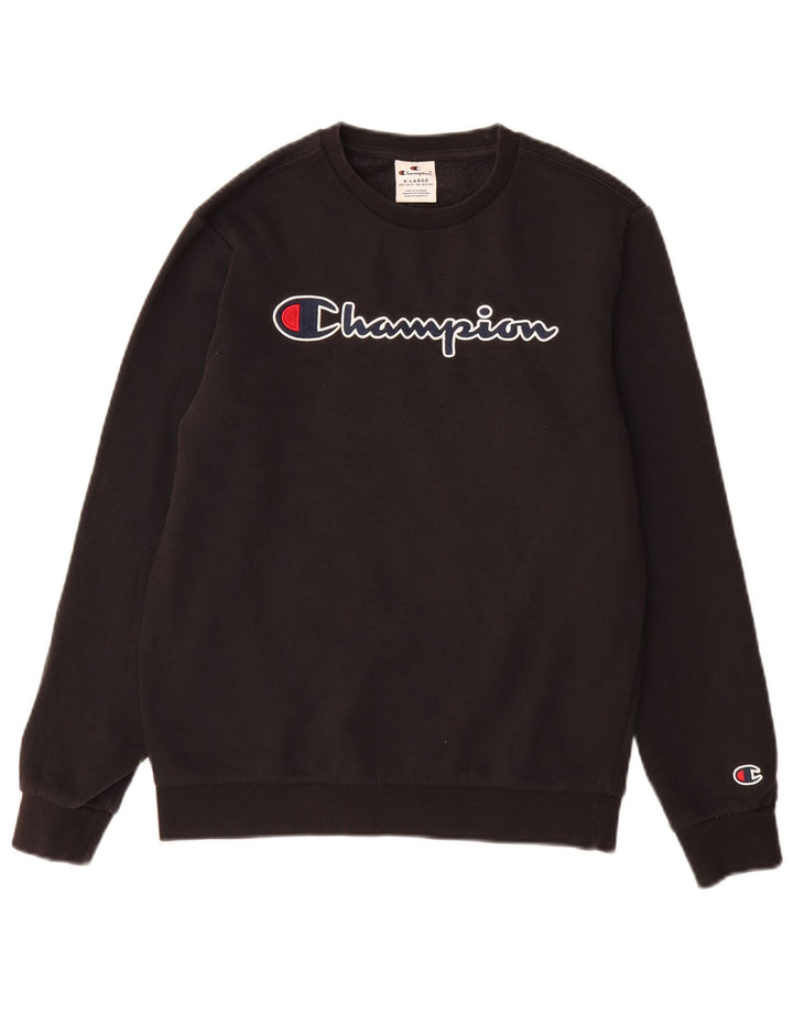 CHAMPION Sweat-Shirt Graphique Garçon 13-14 Ans XL Noir Coton