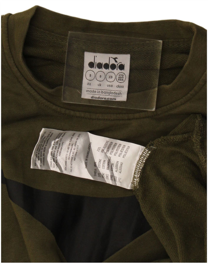 Diadora Homme Sweat-Shirt Graphique Petit Kaki Coton
