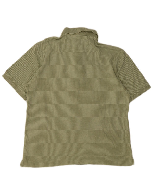 Izod Polo Homme Vert Moyen En Coton À Fines Rayures