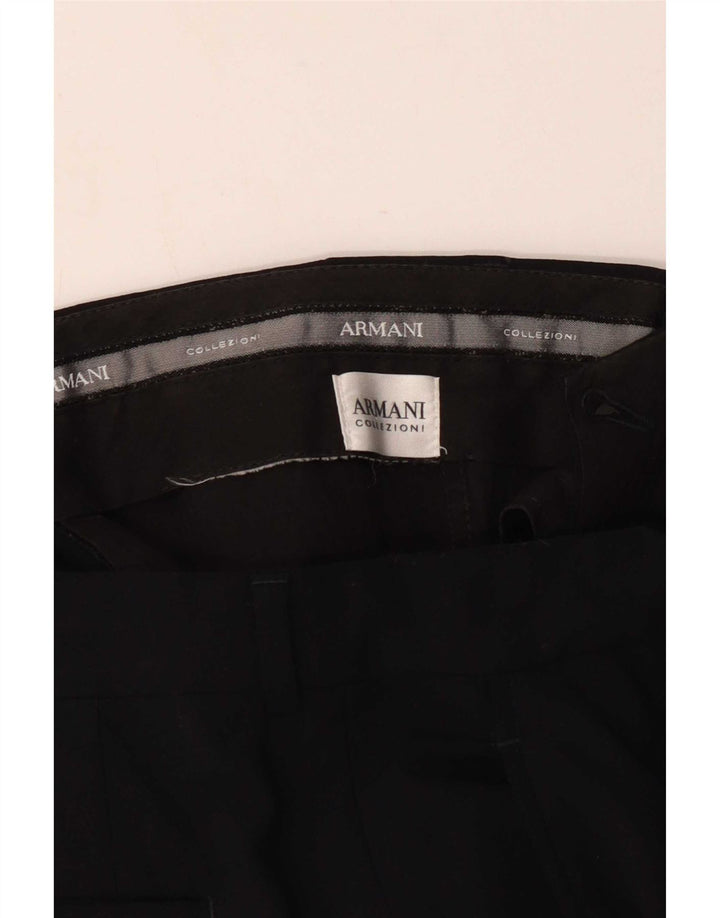 Armani Pantalon de costume droit pour homme W34 L36 Noir