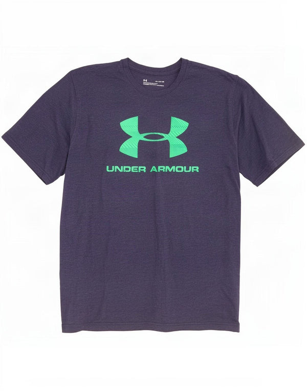 Under Armour T-Shirt Heat Gear Graphic Homme Bleu Marine XL