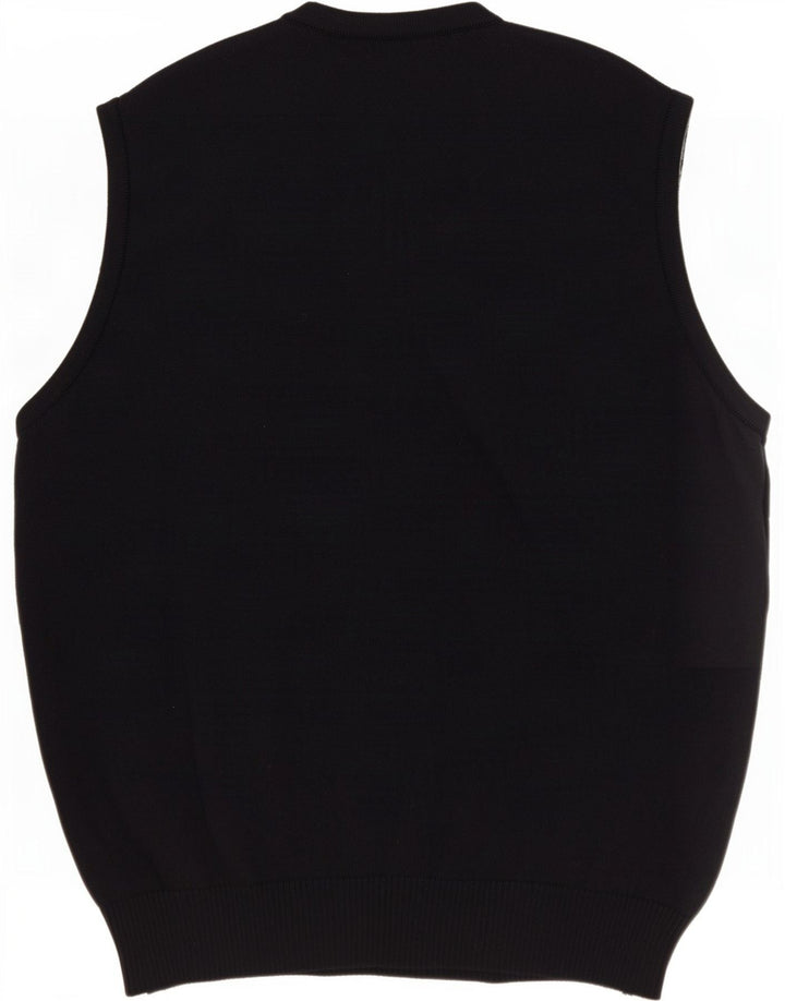 Marz Débardeur Homme IT 50 Laine Vierge Bleu Marine Moyen