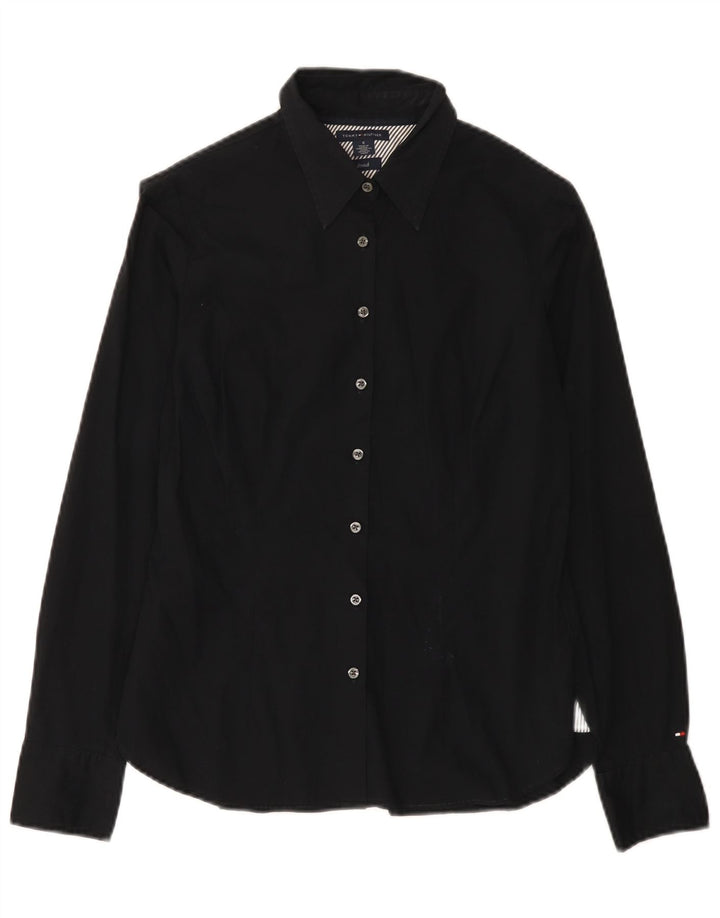 Tommy Hilfiger Chemise Femme US 6 Medium Noir Coton