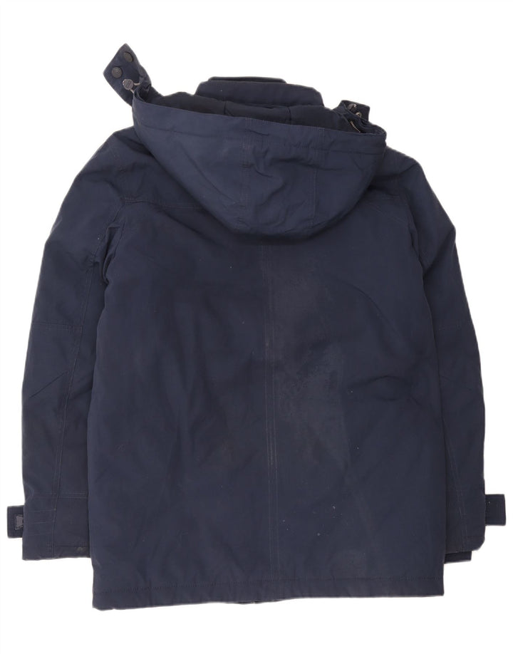 Tommy Hilfiger Manteau coupe-vent à capuche pour homme UK 38 Bleu marine moyen