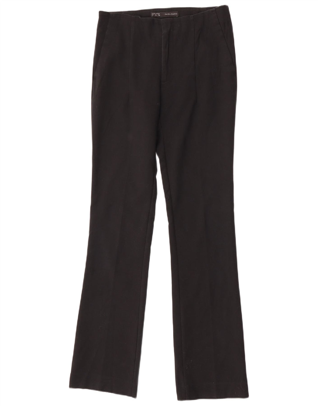 Zara Pantalon Chino Bootcut Femme Moyen W28 L32 Coton Noir