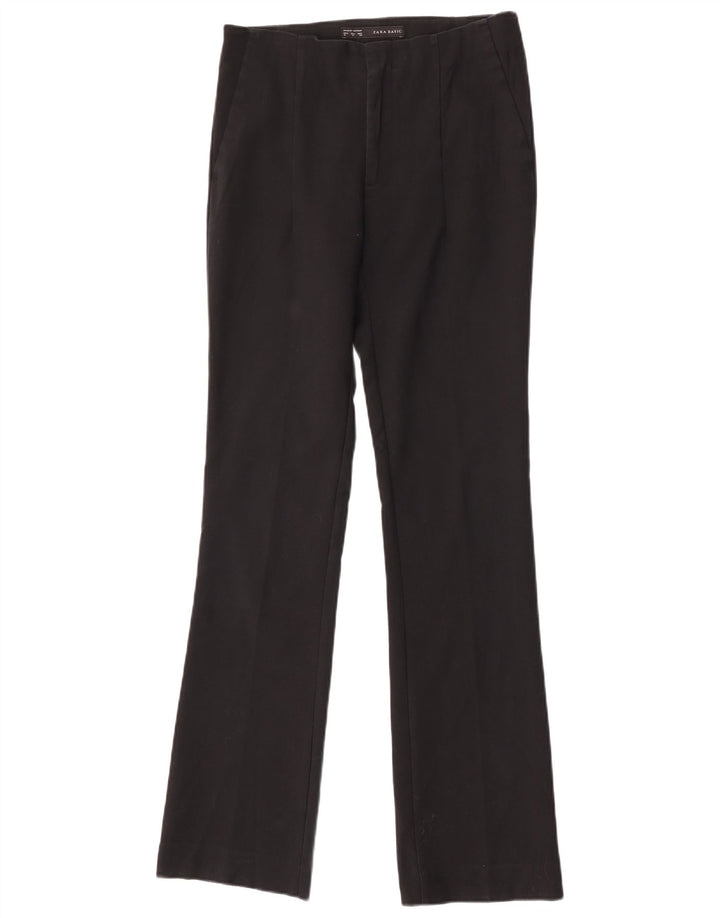 Zara Pantalon Chino Bootcut Femme Moyen W28 L32 Coton Noir