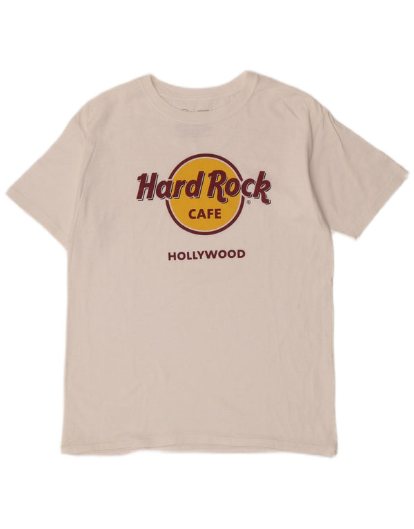 Hard Rock Cafe T-Shirt Hollywood pour hommes, grand coton blanc
