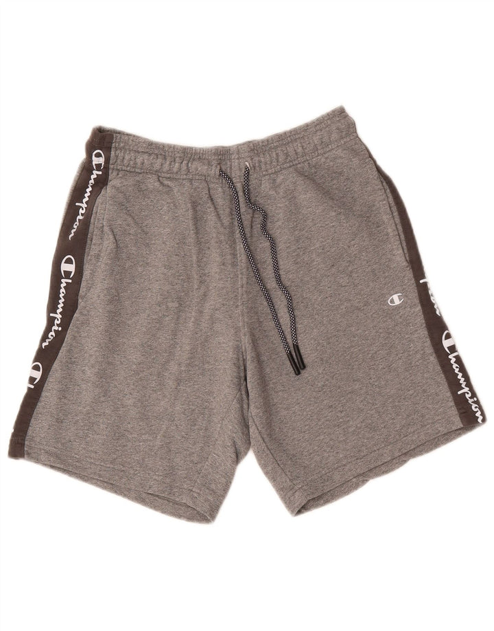 Champion Short de Sport Graphique Homme Petit Gris Coton Colorblock