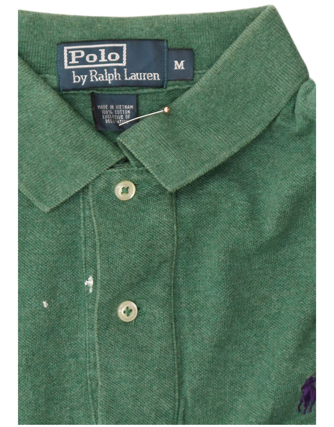 POLO RALPH LAUREN Polo à Manches Longues Homme Vert Moyen Coton