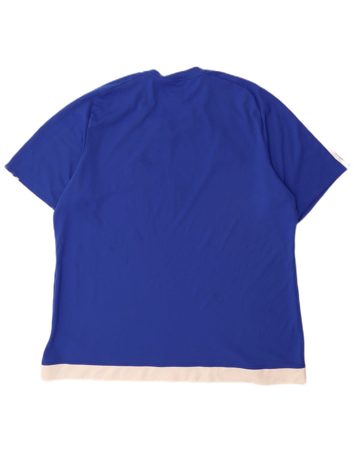 Adidas Climalite T-Shirt Top 2XL Bleu Colorblock Polyester