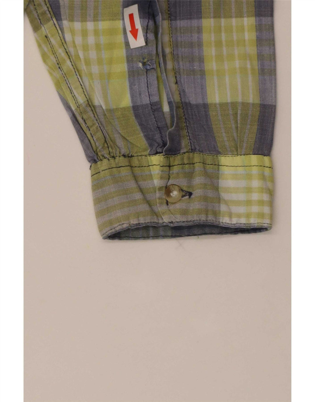 Chemise homme vintage grand chèque bleu