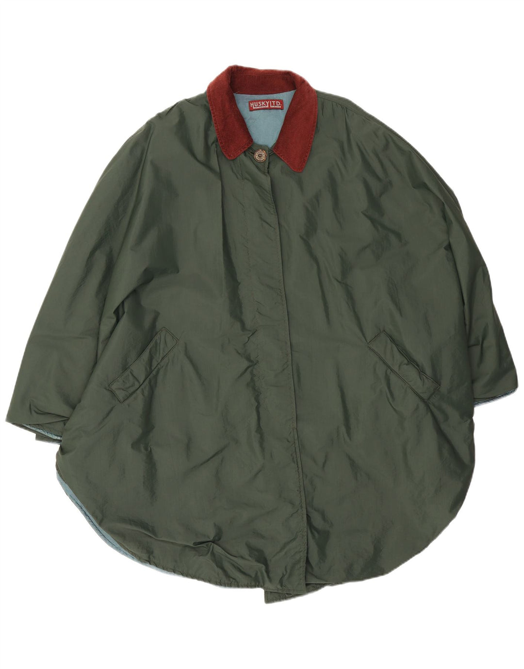 Husky Manteau poncho surdimensionné pour femme, taille unique, vert