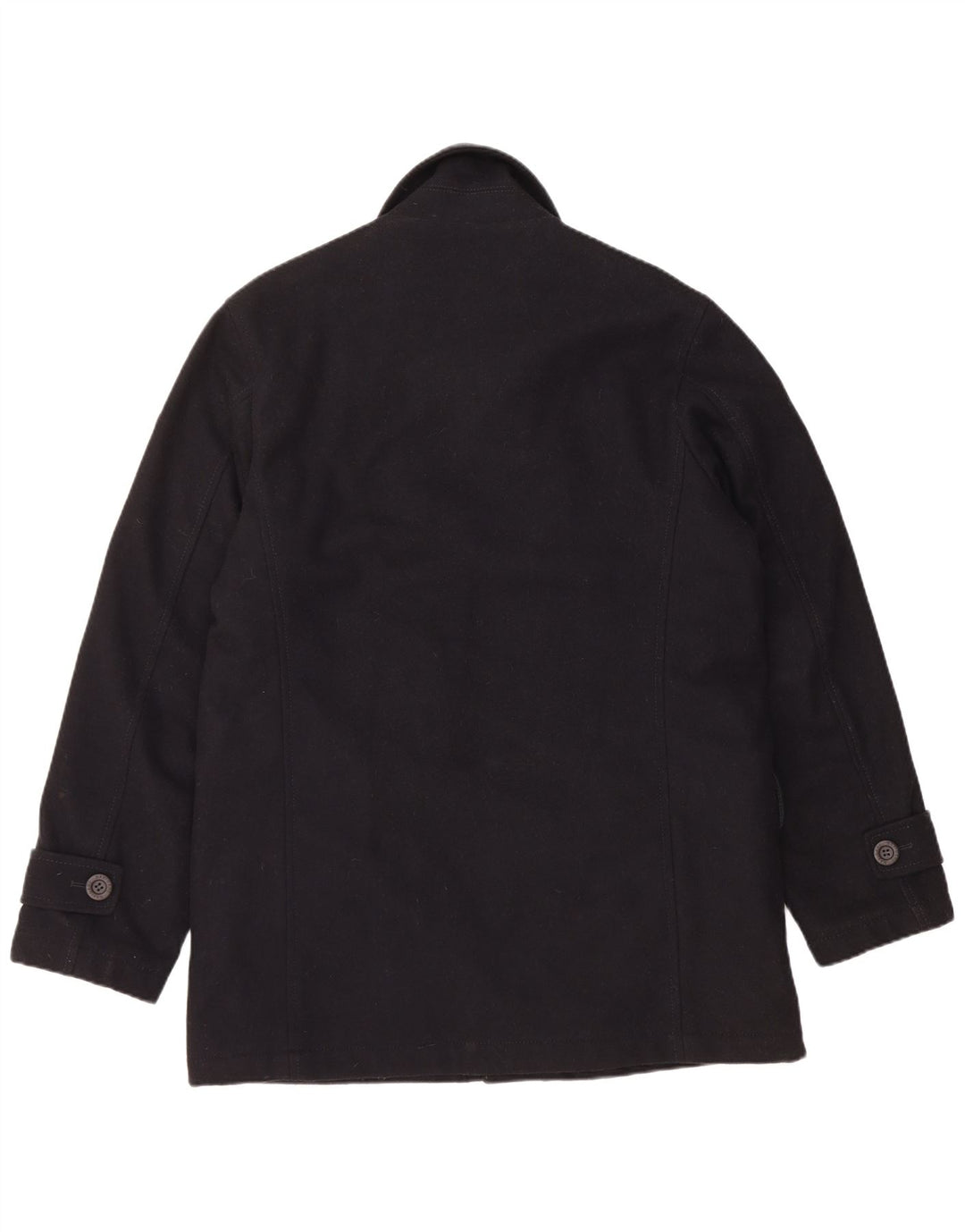 NAVIGARE Manteau Homme UK 38 Laine Noir Moyen