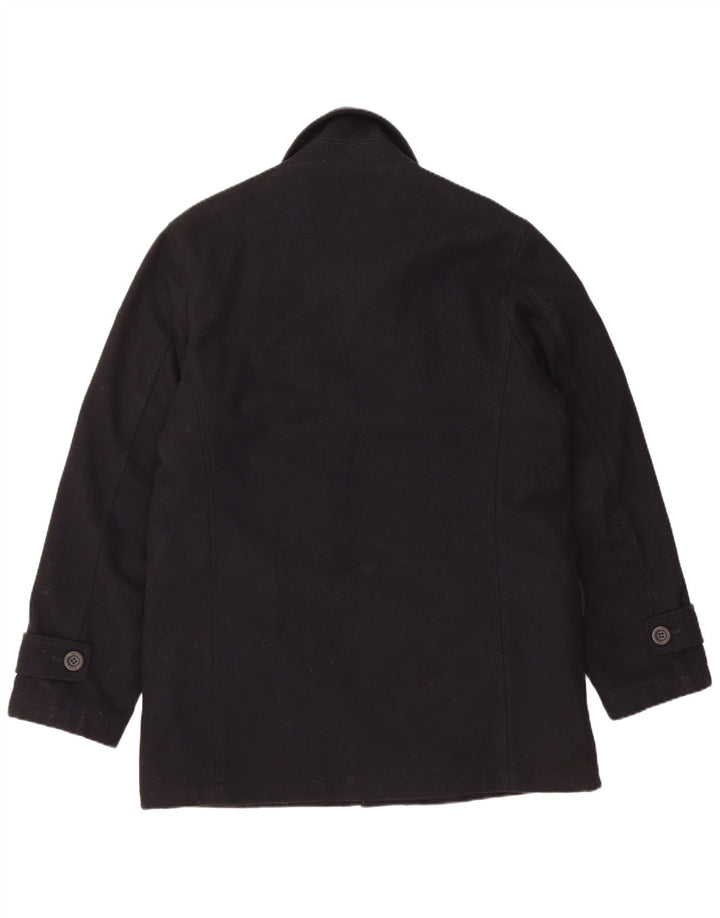 NAVIGARE Manteau Homme UK 38 Laine Noir Moyen