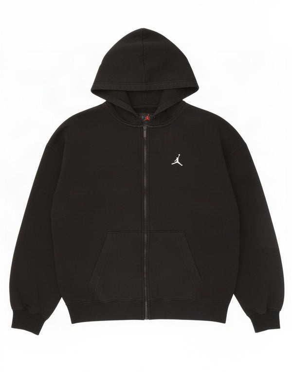 Jordan Mens Zip Hoodie Sweater Medium Black Cotton