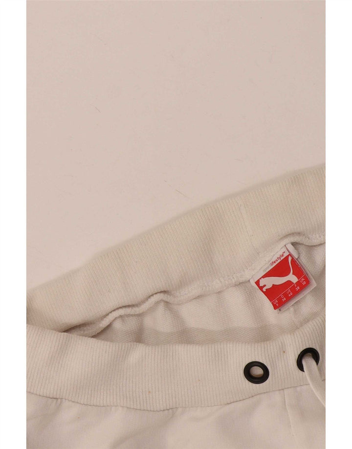 Puma Short de sport pour femme UK 10 Small Blanc