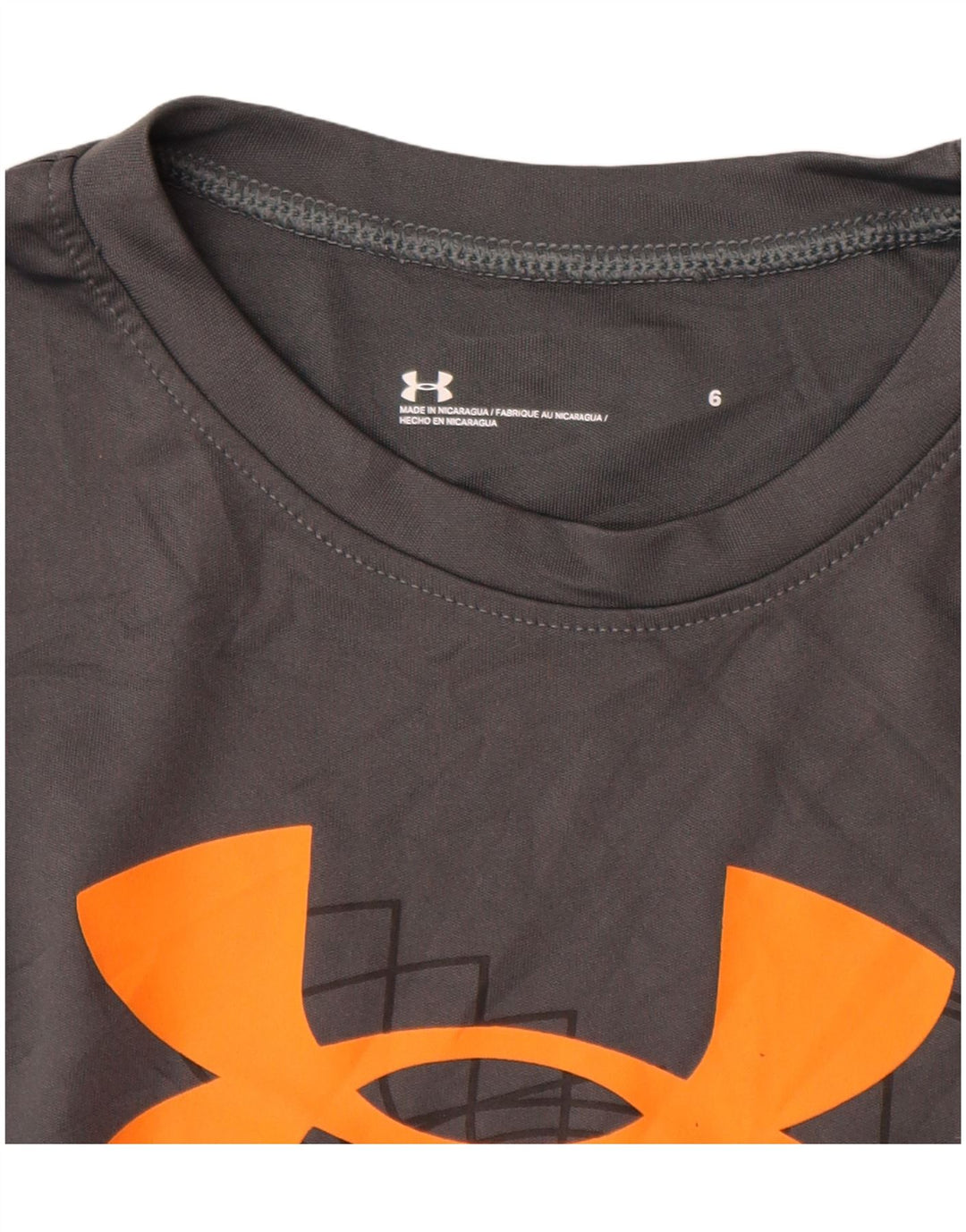 UNDER ARMOUR T-shirt graphique pour garçons 5-6 ans Gris Polyester