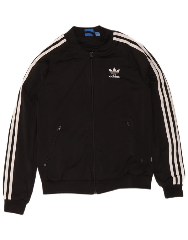 Adidas Veste de survêtement graphique pour femme UK 12 Noir moyen