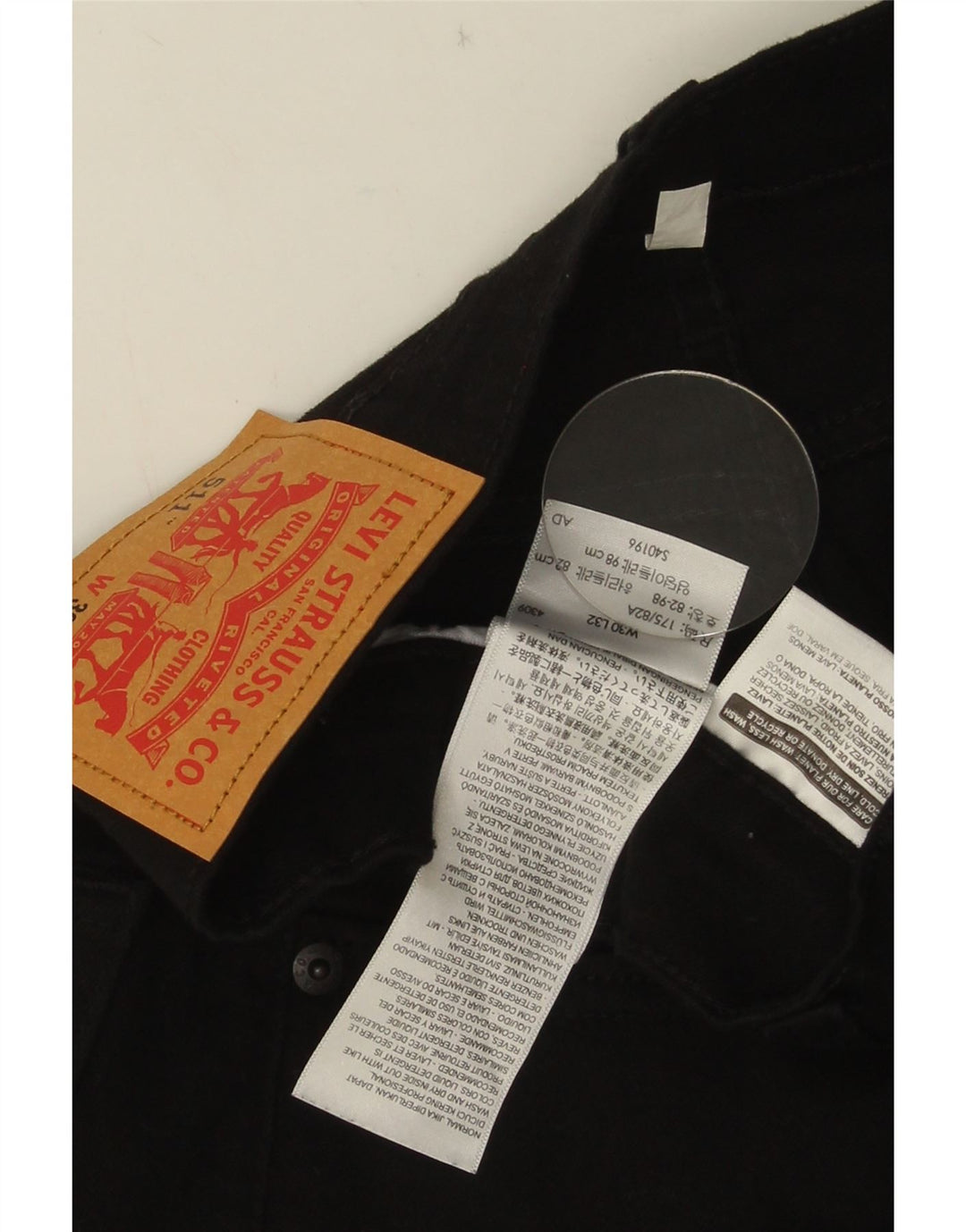 Levi's Jean Slim 511 Homme W30 L32 Noir Coton
