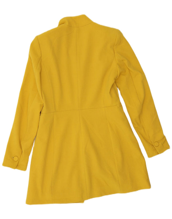 Zara Veste blazer longue pour femme UK 12 Jaune moyen