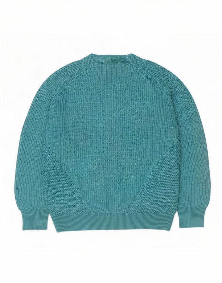 Massimo Dutti Pull surdimensionné à col en V pour femme UK 14 Bleu moyen