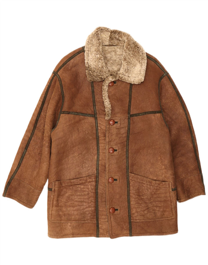 Christ Veste en peau de mouton pour homme IT 48 Cuir marron moyen