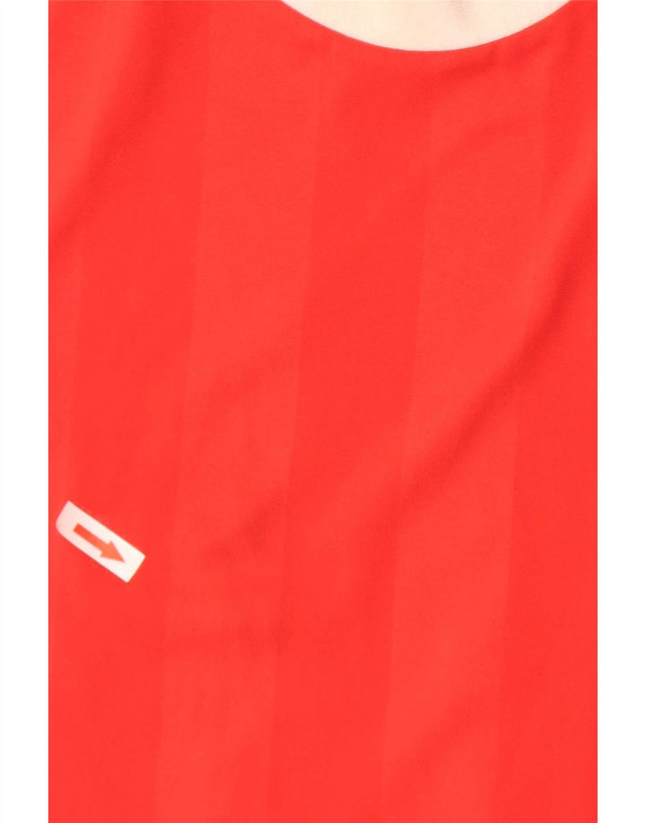 Adidas T-Shirt Homme Top XL Rouge Rayé Polyester