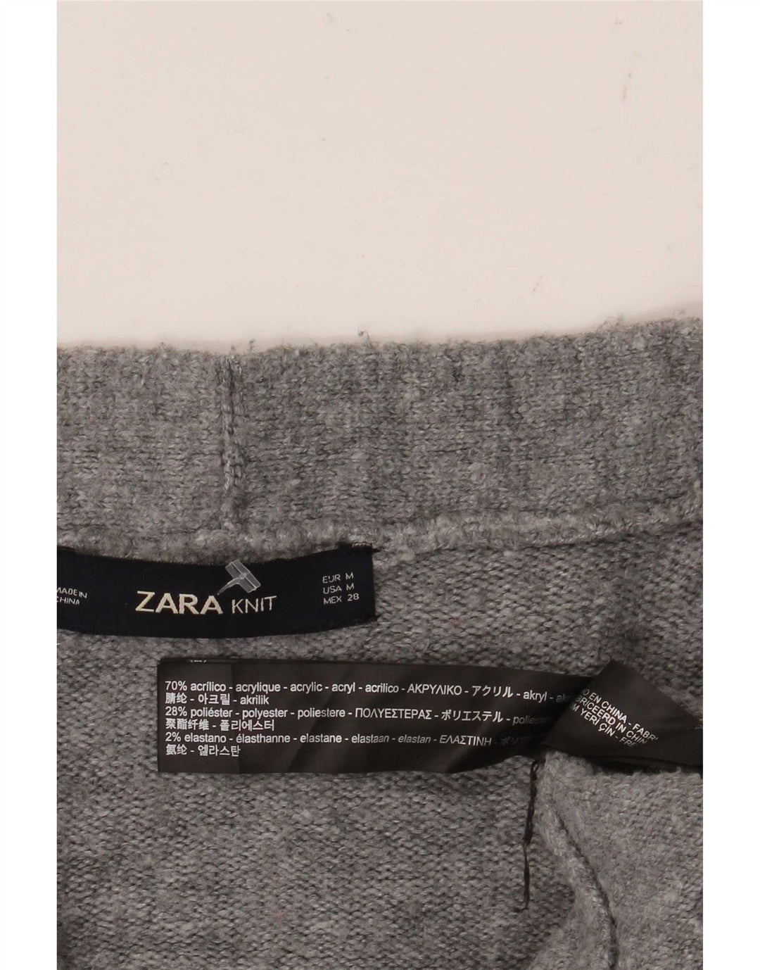 Zara Cardigan surdimensionné pour femme UK 14 Acrylique moucheté gris moyen