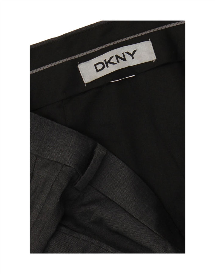 DKNY Pantalon de Costume Droit Homme W34 L30 Gris
