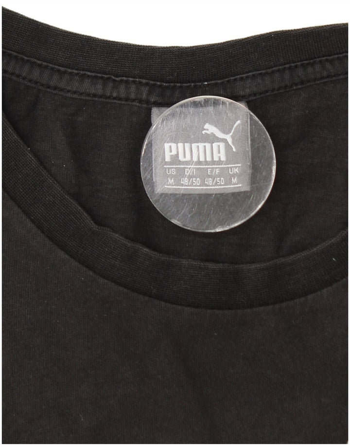 Puma T-Shirt Graphique Homme Noir Moyen Coton