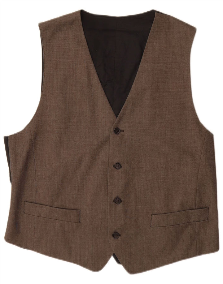 gilet homme vintage IT 52 Grand Polyester Marron