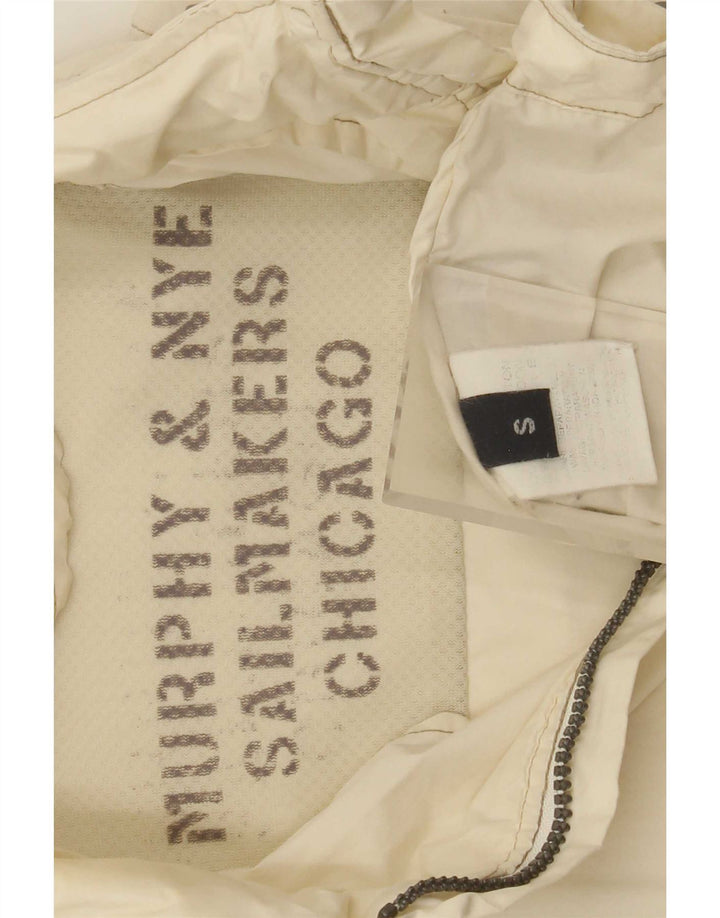Murphy & Nye Veste bomber à capuche pour femme UK 10 Petit coton blanc cassé