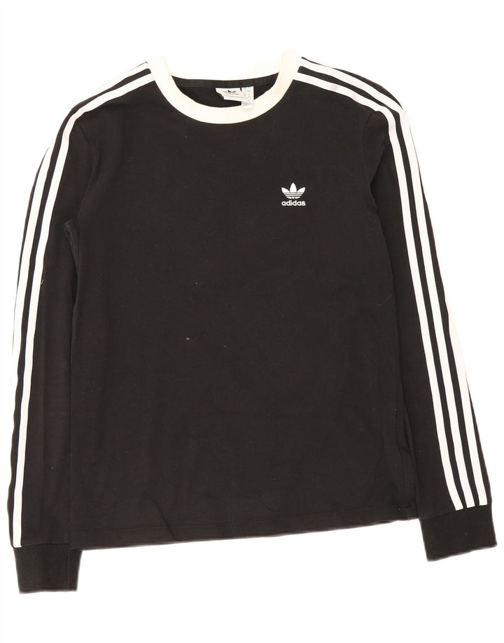 Adidas Haut à manches longues pour femme UK 8 Small Noir Coton