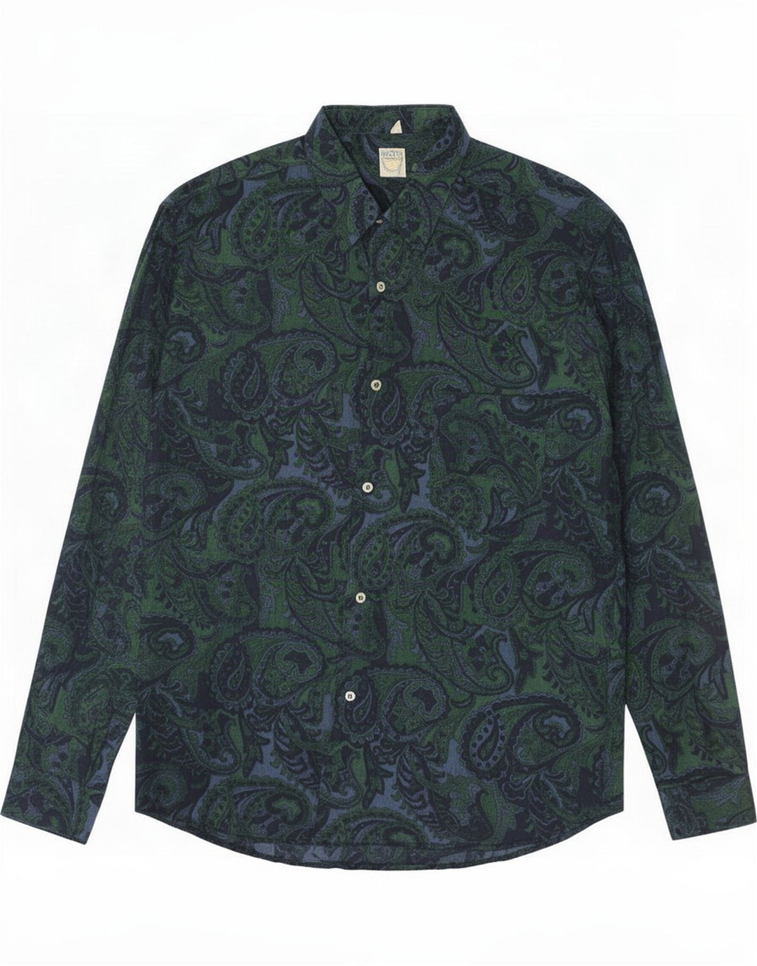 Chemise Homme Vintage Grand Paisley Vert