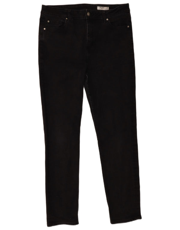Marks & Spencer Womens The Lily Slim Jeans UK 16 Large W36 L30 Black Cotton