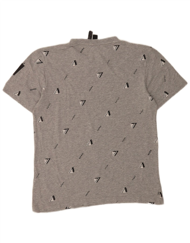 ADIDAS T-Shirt Graphique Homme Gris Moyen Coton