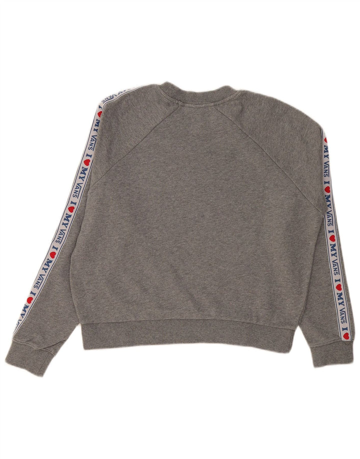 Vans Sweat-shirt graphique surdimensionné pour femme UK 6 XS Gris Colorblock