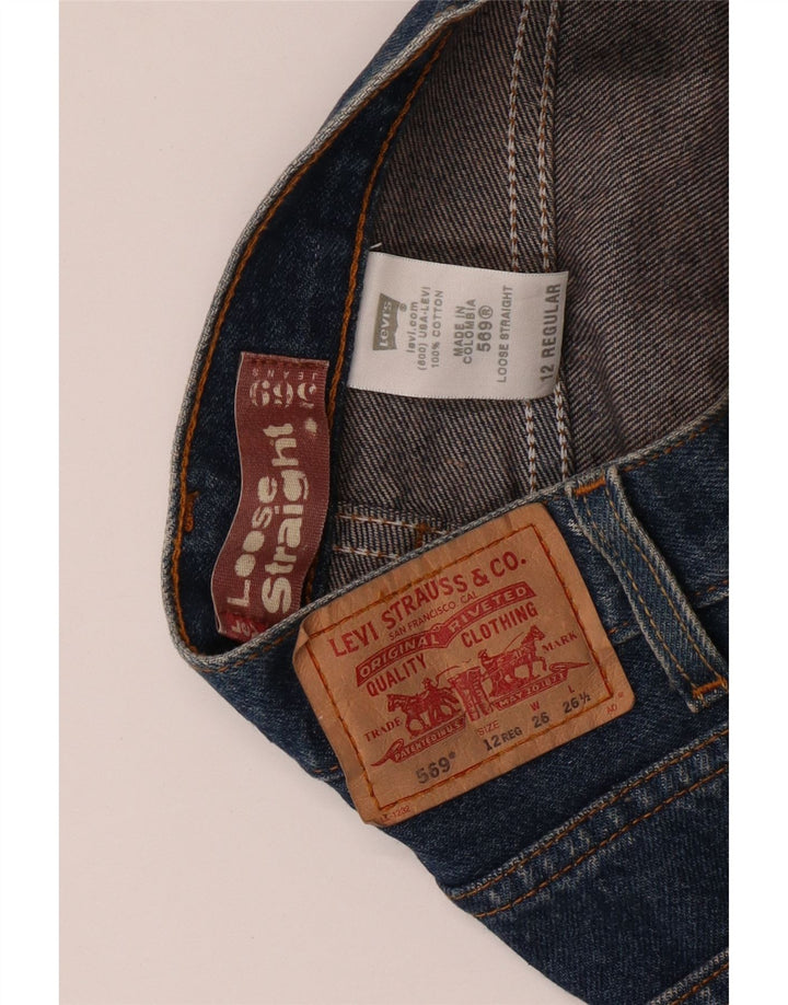 LEVI'S Jean droit coupe ample 569 garçon 11-12 ans W26 L26 bleu coton