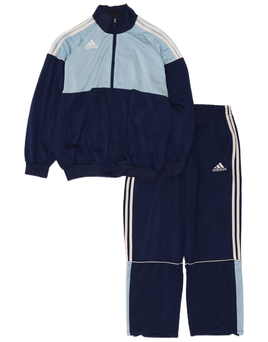 ADIDAS Survêtement complet pour hommes UK 40/42 Polyester color block bleu marine moyen