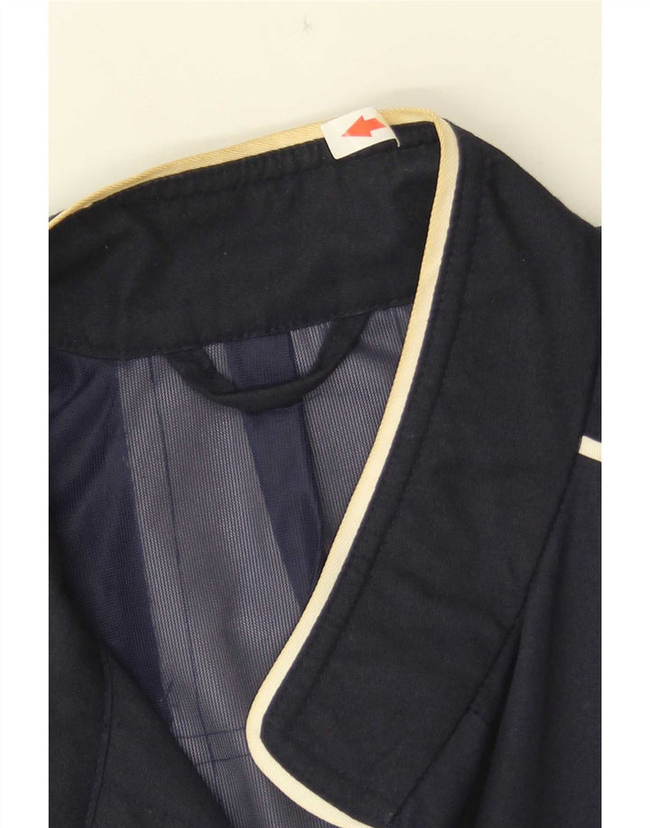 Veste Bomber Femme Vintage UK 16 Grand Bleu Marine